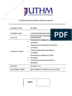 Computer Programming Project Report