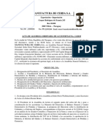 Acta de Asamblea Ordinaria de Accionistas No. 11-2019