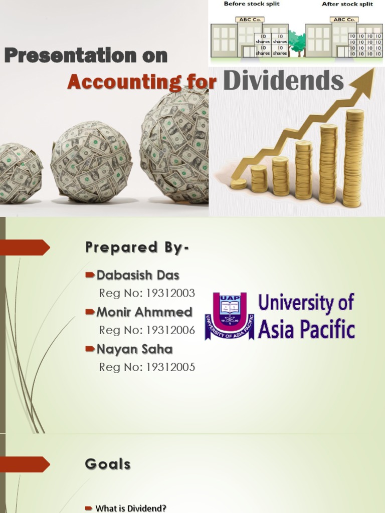 Accounting For Presentation On Pdf Dividend Stocks