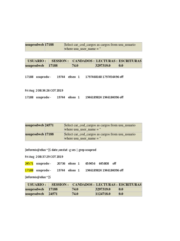 Database Session and User Activity Log | PDF