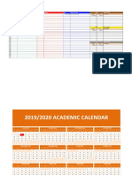 Yearly School Calendar Model 1 - Free Version