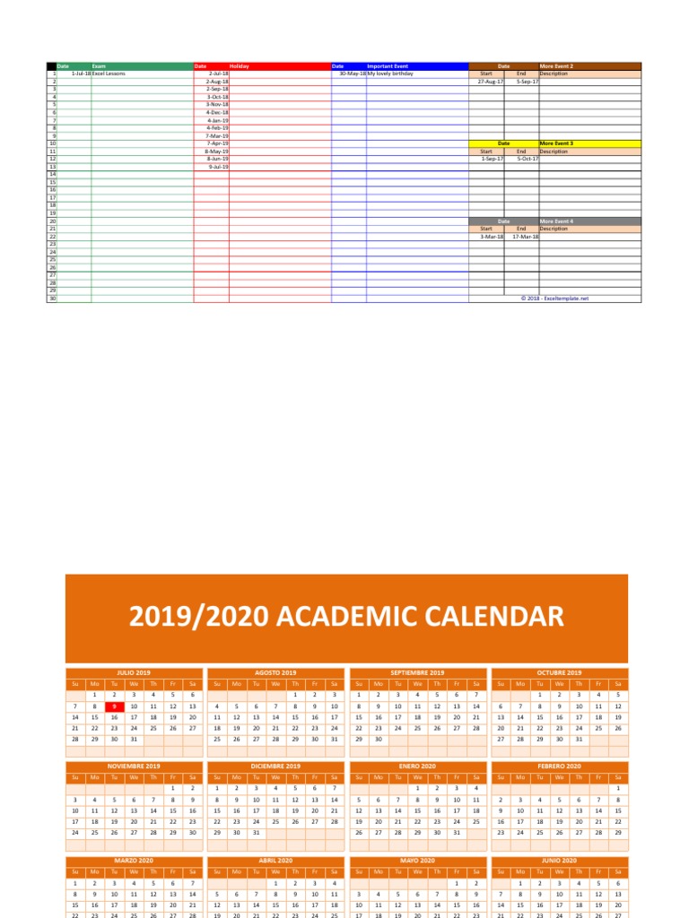 Yearly School Calendar Model 1 - Free Version | PDF | Pay Pal | Service ...