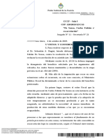 Resolución de la Sala I de la Cámara Nacional en lo Criminal y Correccional Federal en causa CFP 520/2019 “De Sousa, Carlos Fabián s/ excarcelación”