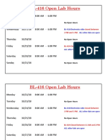 Labs Open Lab Hours Weekly