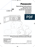 Panasonic INVERTER Microwave Oven NN-ST651W Owner Manual PDF