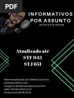 Informativos por assunto - de 2016 até 06.08.2019