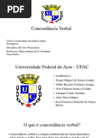 Concordância Verbal 