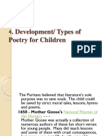 Development/ Types of Poetry For Children