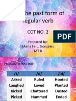 Cot No 2 English Past Form of Regular Verb