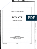 Yuko Uebayashi Sonate For Flute and Piano Score