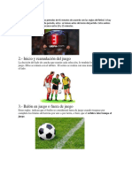 Reglas básicas fútbol duración partido fuera juego gol marcado