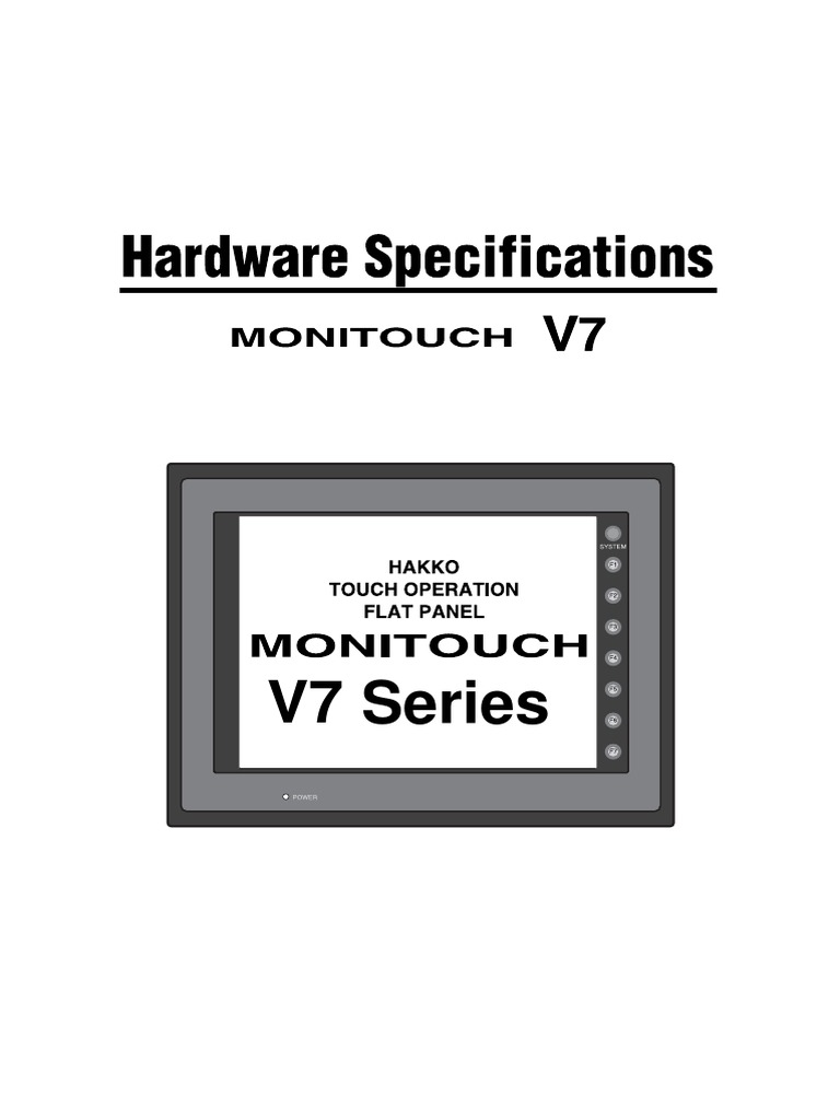 V7 Series MONITOUCH User Manual | PDF | Electrical Connector ...