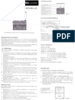 Manual Multimetro YX 1000A PDF