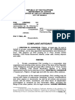 Complaint-Affidavit: Republic of The Philippines Department of Justice Office of The City Prosecutor City of Manila