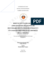 Disfunción famliar en adolescentes de quinto de secundaria de un colegio público y un colegio privado en el distrito de la molina.pdf