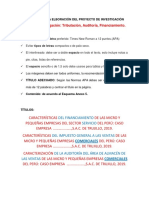 Pautas para La Elboración Del Proyecto de Investigación