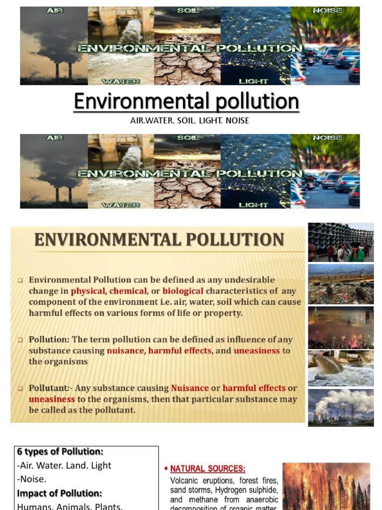 Environmental Pollution: Air - Water. Soil. Light. Noise | PDF ...