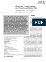 Effect of High Dipole Moment Cation On Layered 2D Organic-Inorganic Halide Perovskite Solar Cells