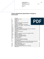 Generic Requirements Specification of Design For Environment