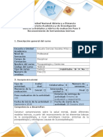 Psicopatologia y Contextos Guía de Actividades y Rúbrica de Evaluación Del Curso Paso 3 Reconocimiento de Herramientas Teóricas