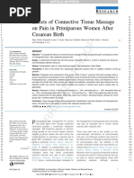 Effects of Connective Tissue Massage On Pain in Primiparous Women After Cesarean Birth