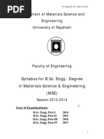 Department of Materials Science and Engineering University of Rajshahi