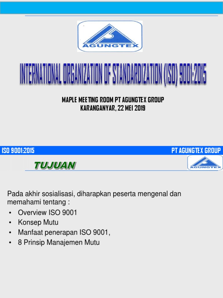 Materi Iso 9001 2015 Pdf