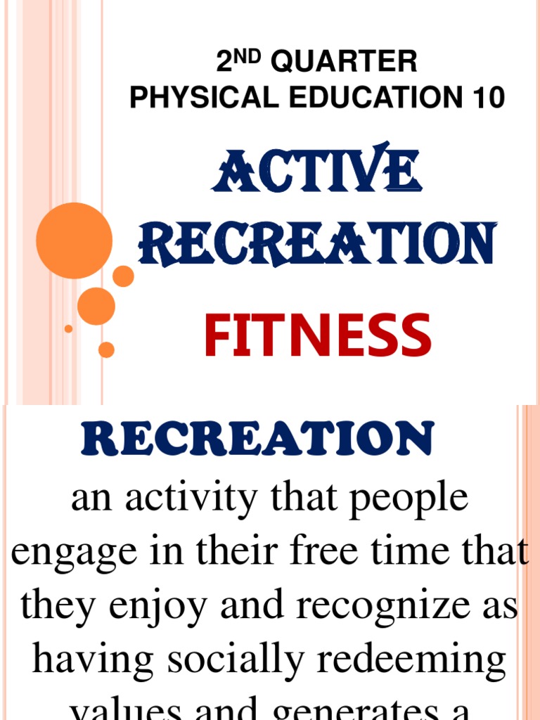 Pe 10 Q2 Active Recreation Fitness Pdf Eating Disorder