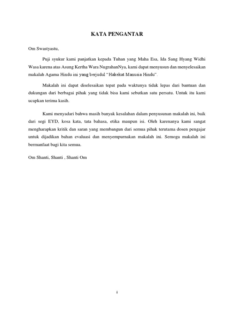 Makalah Agama Hindu Hakikat Manusia Hindu