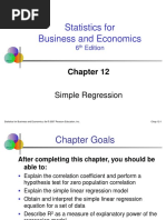 Statistics For Business and Economics: Simple Regression