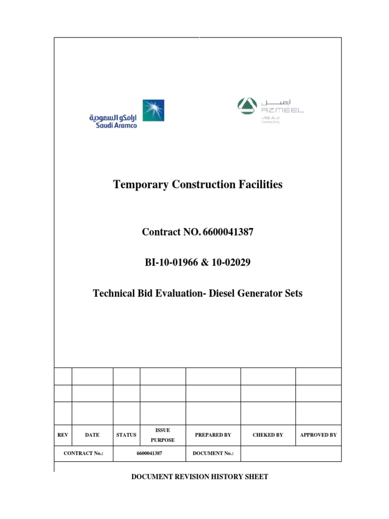 TECHNICAL BID EVALUATION DOCUMENT intelligence overview