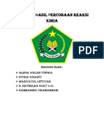 Laporan Hasil Percobaan Reaksi Kimia