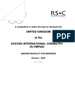 UK Chemistry Olympiad 2005 Mark Scheme