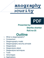 Steganography Security: Presented By: Sharika Shankar Roll:no-25