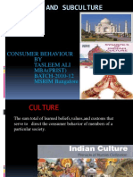 Culture and Subculture: Consumer Behaviour BY Tasleem Ali Mba (Prist) BATCH-2010-12 MSRIM Bangalore