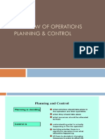 Overview of Operations Planning & Control