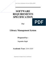 Software Requirements Specification: Library Management System
