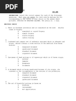 Review Questions in Criminalistics Set One INSTRUCTION: Select The Correct Answer For Each of The Following