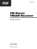 FM Stereo FM/AM Receiver: Str-Dk5