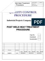 Post Weld Heat Treatment Procedure