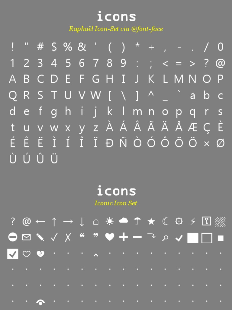 Iconic Fonts | PDF