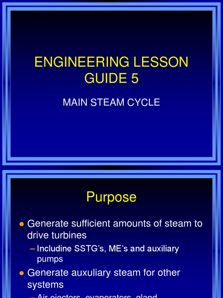 Engineering Lesson Guide 5 Main Steam Cycle PDF