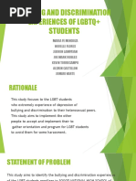 Bullying and Discrimination Experiences of LGBTQ+ Students