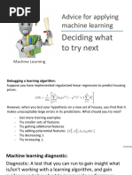 Advice For Applying Machine Learning: Deciding What To Try Next