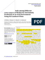 #Comparative Study Among Different Semi-Empirical Models for Soil Salinity Prediction in an Arid Environment Using OLI Landsat-8 Data