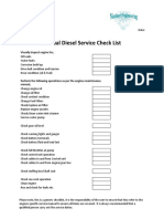 Annual Diesel Service Checklist