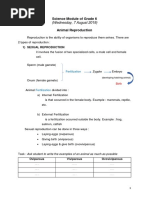 Science Modul of Grade 6 - Animal Reproduction