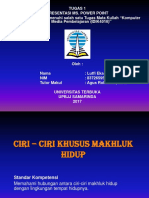 Ciri Khusus Makhluk Hidup