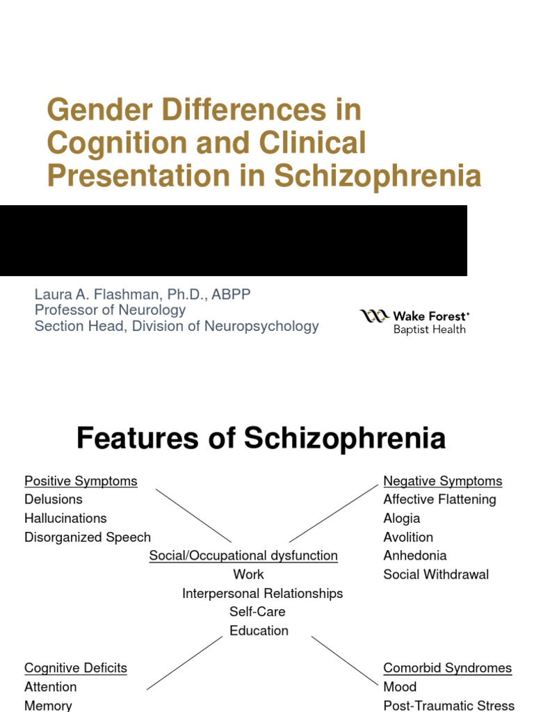 Gender Differences in Schizophrenia Cognition | PDF | Sex Differences ...