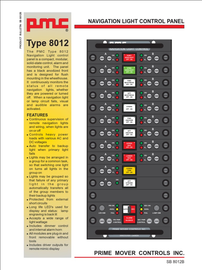 Navigational Lights Control Panel | PDF | Electric Power | Alternating ...